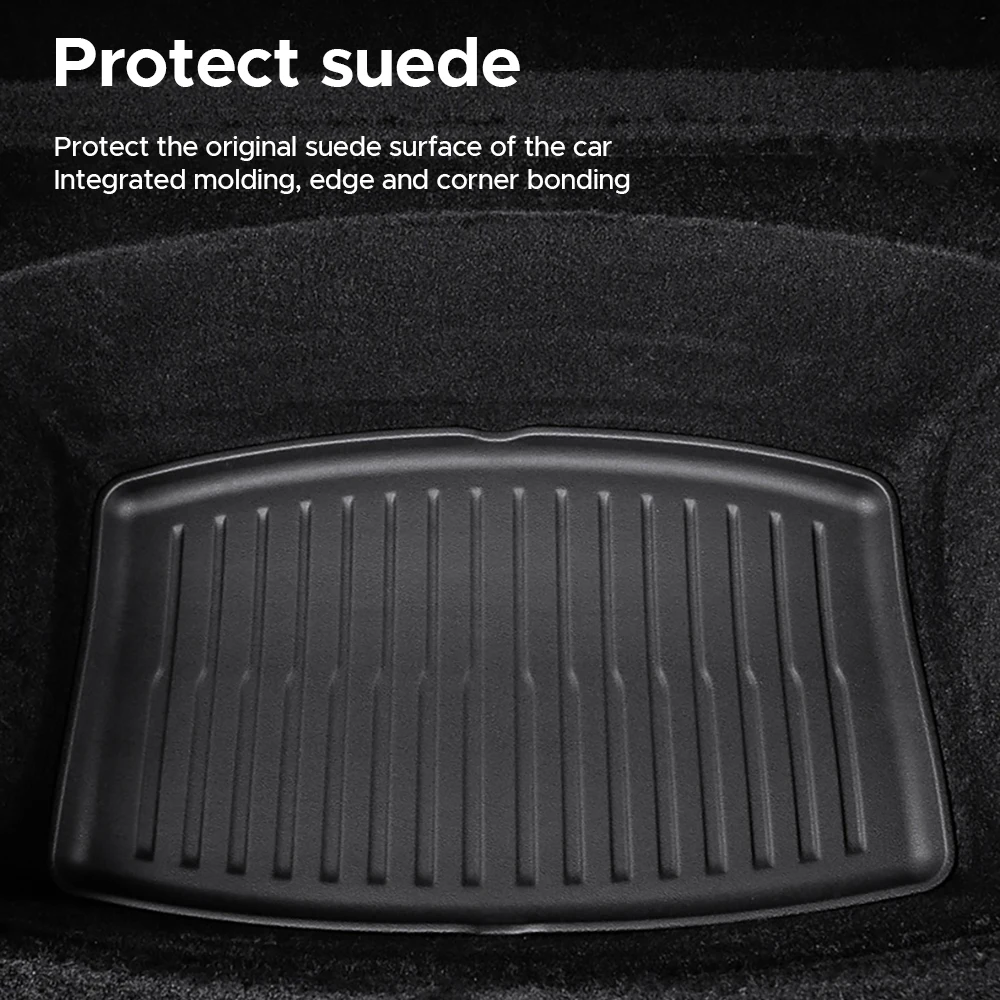 For Tesla Model Y 2021-2024 Front and Back Trunk Mat TPE Carpet Waterproof Weather-resistant Pads Up and Down Layer Mats