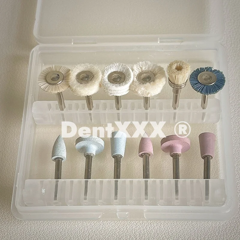 Buy 10 Get 2 Free 12Pcs/Box Polishing Kit, 2.35mm Diameter Silicone Grinding Head Polishing Brush, for Low-Speed