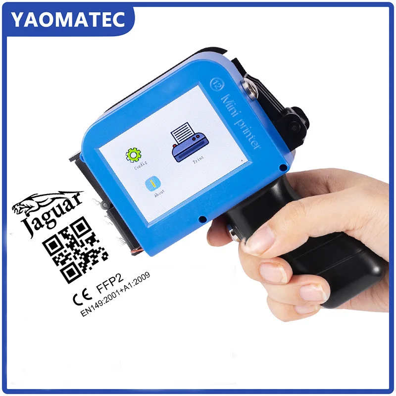 Imagem -02 - Portátil Mini Inkjet Printer Inkjet Printing Gun qr Bar Código Lote Data Logotipo Expiração Etiqueta Handheld Jet Térmica 127 Milímetros