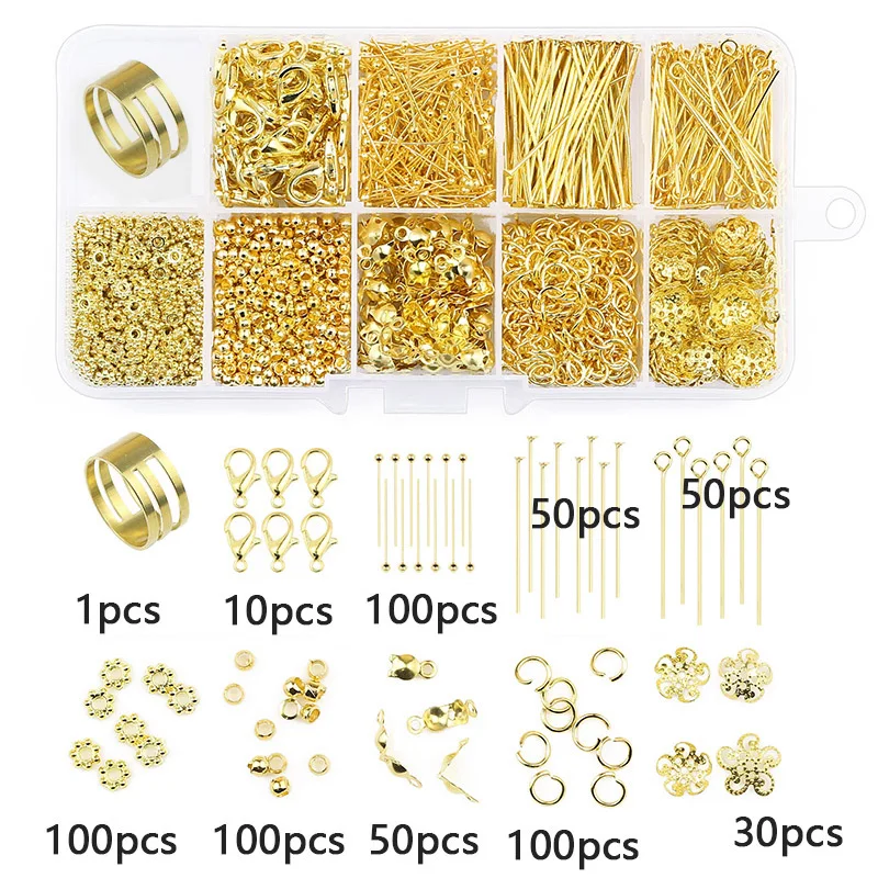 Yhbzret Box Sieraden Bevindingen Tool Set Open Jump Ring/Clip Gesp/Kreeft Gesp/Staart Ketting/Oorbel Haken Voor Diy Sieraden Maken