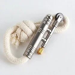 Metal Outdoor Camping Survival Stabilized Fire Source Flint Mechanical Vintage Old Fashioned Flint Lighter Men's Creative Gadget