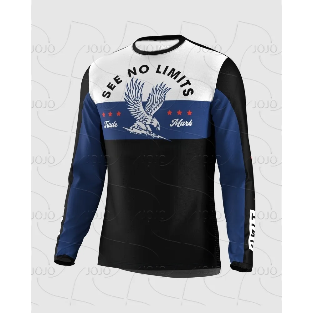 Camiseta MTB DH, sudadera de resistencia BMX para motocicleta, bicicleta de montaña, motocicleta todoterreno para hombre, camiseta de manga larga de secado rápido