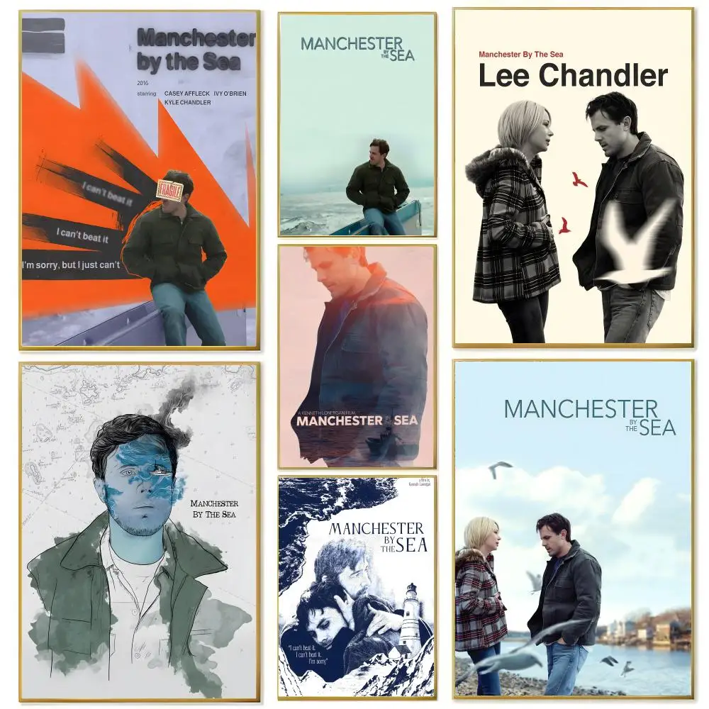 Movie M-Manchester by the S-Sea Poster Posters Self-adhesive Paper Print Home Living Room Bedroom Entrance Bar Cafe Art