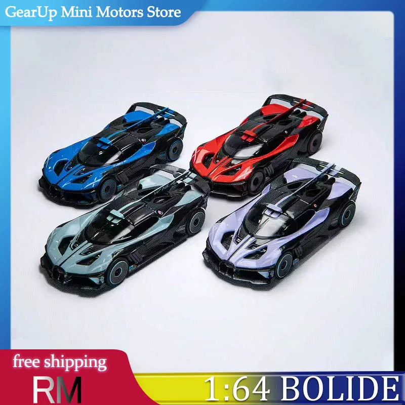 

Модель автомобиля Rhino 1:64 Bugatti Bolide из литого сплава с отделкой под карбон, коллекционная модель для автолюбителей, игрушка для демонстрации