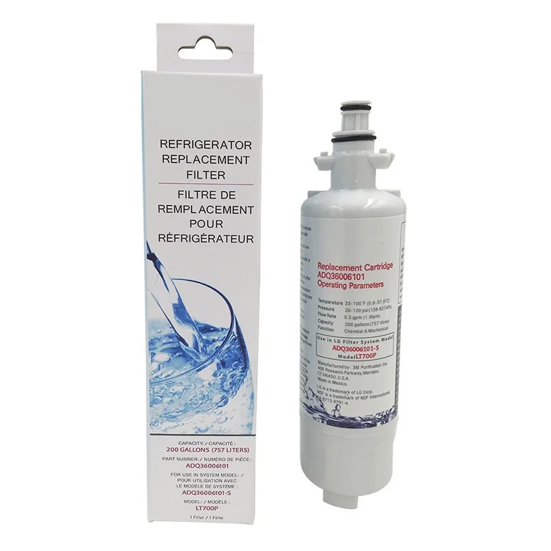 Refrigerator Water Filter Replacement for LG LT700P ADQ36006102 46-9690 469690 RFC1200A ADQ36006101 LFX31925 PD00001835 WFC2401