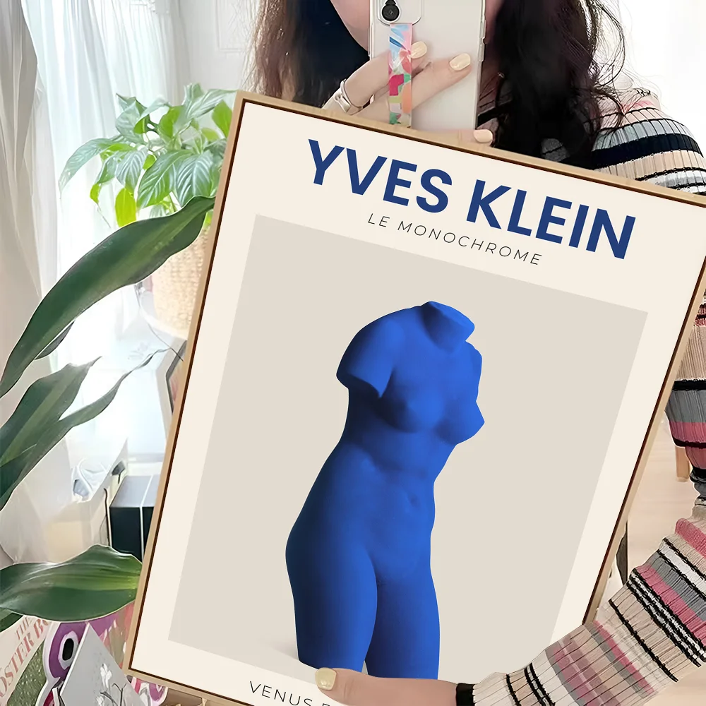 Yves Klein Blue Exhibition Gallery Vintage Posters Sticky Whitepaper Prints Posters Artwork Posters Wall Stickers
