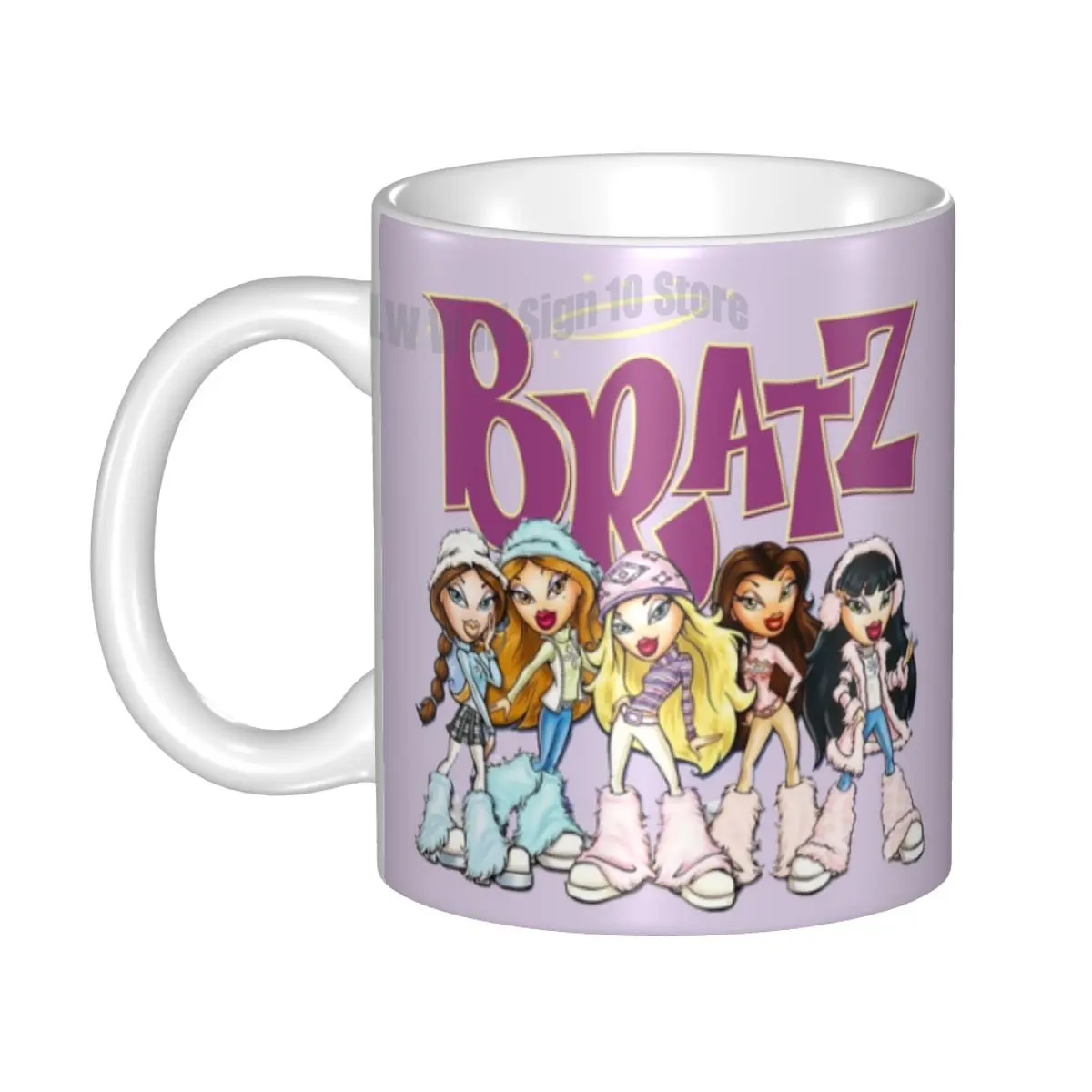 Cartoon Sexy Bratz Coffee Mugs DIY Custom Cartoon Manga Anime Ceramic Mug Creative Gift Outdoor Work Camping Cups