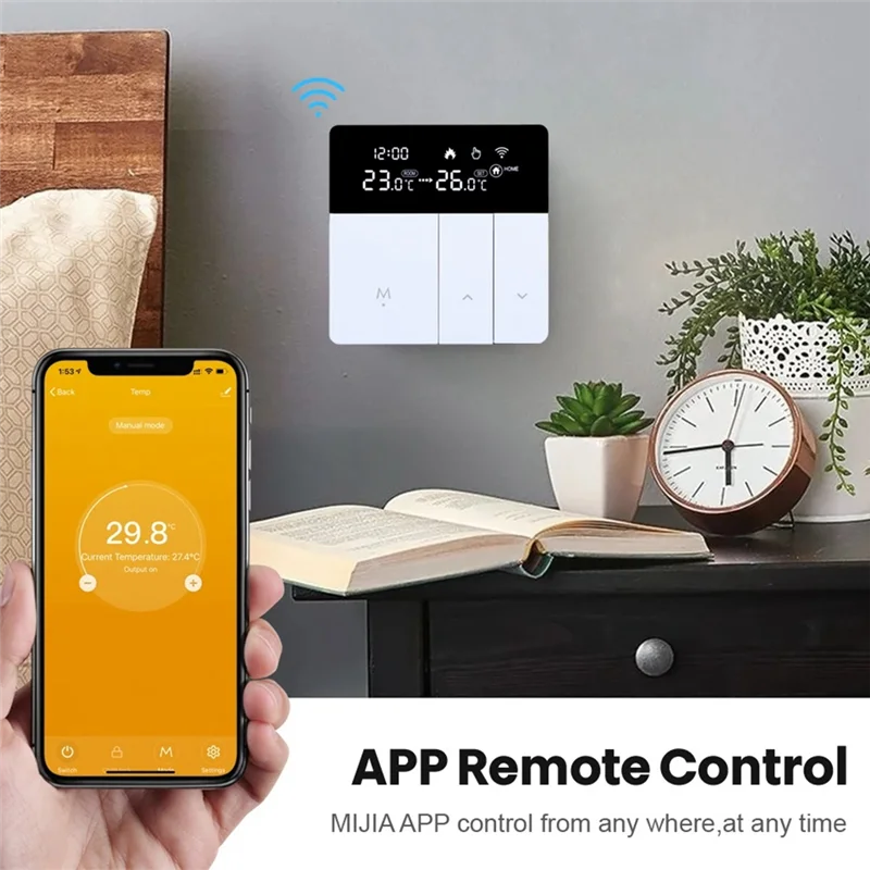 Tuya Wifi スマートサーモスタット温度水電気床暖房ガスボイラーコントローラ Yandex アリス Alexa (A) 使いやすい