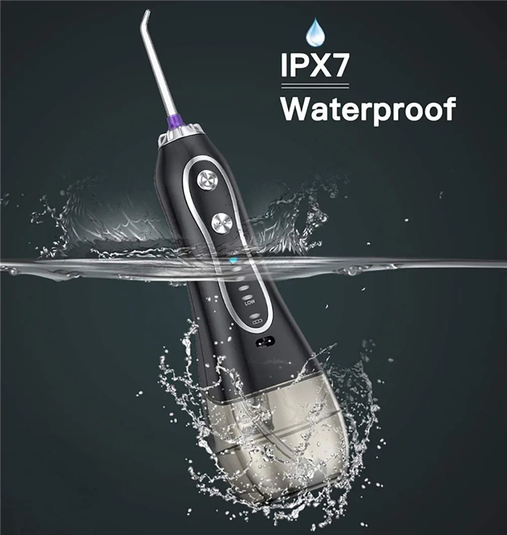 Kinseibeauty-USB قابلة للشحن عن طريق الفم الري ، دودة الحرير المياه ، تبييض الأسنان ، 300 مللي خزان ، 5 طرق