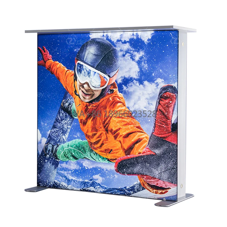 Custom Graphic Portable SEGO Popup LED Backlit Expo Exhibition Event  Trade Show Booth Standing Table