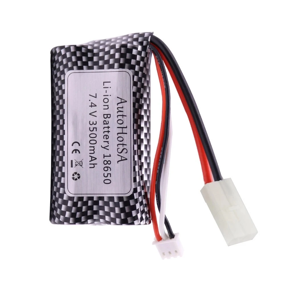 Batteria agli ioni di litio 7.4V 3500Mah con caricabatterie per HJ806 henglong 3818 3819 3838 3839 3869 3888 3889 3899 3908 3918 3938 parti del serbatoio RC
