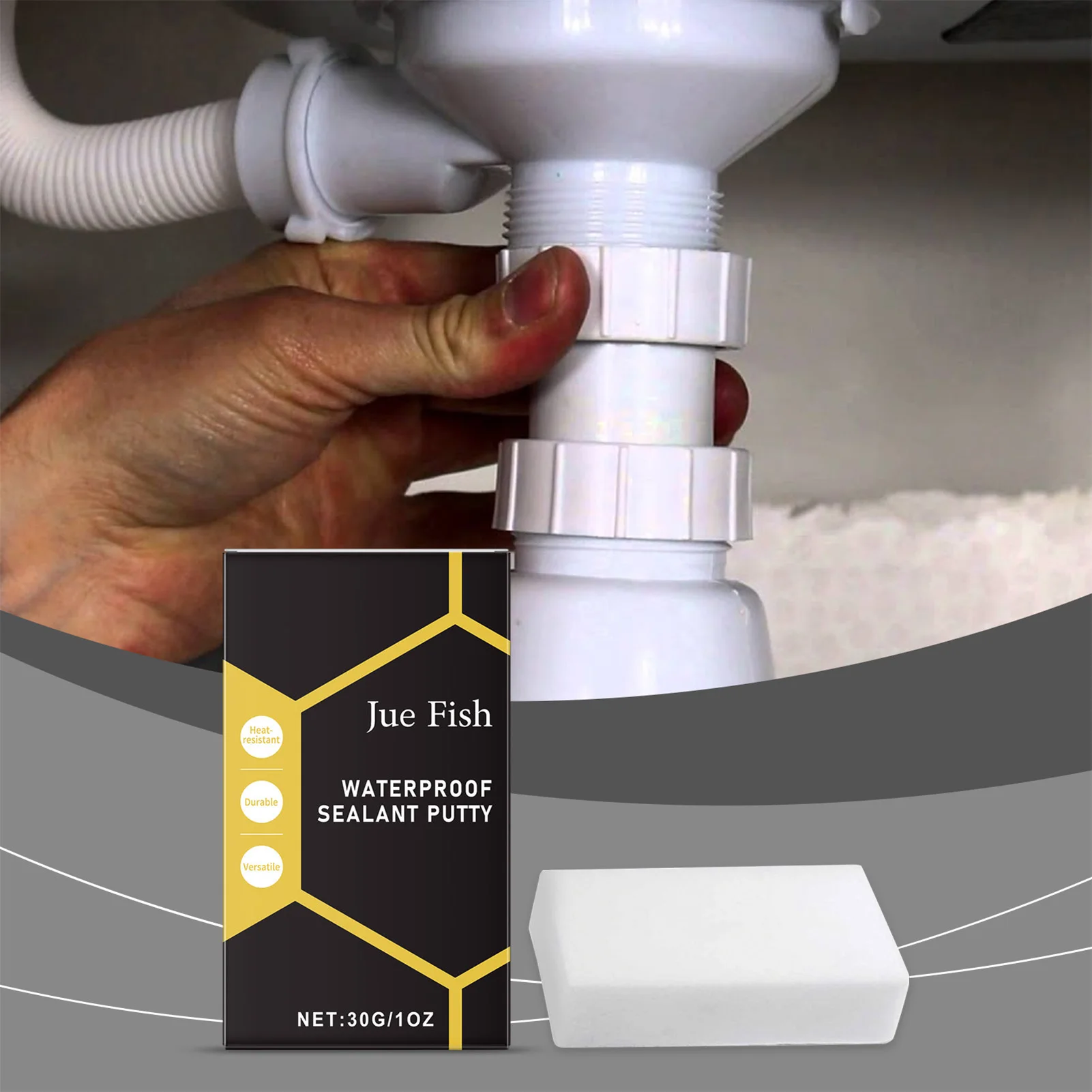 

Паста для ремонта труб: удобная в использовании и моделировании, быстродействующая ремонтная смесь, подходит для соединений канализационных труб.