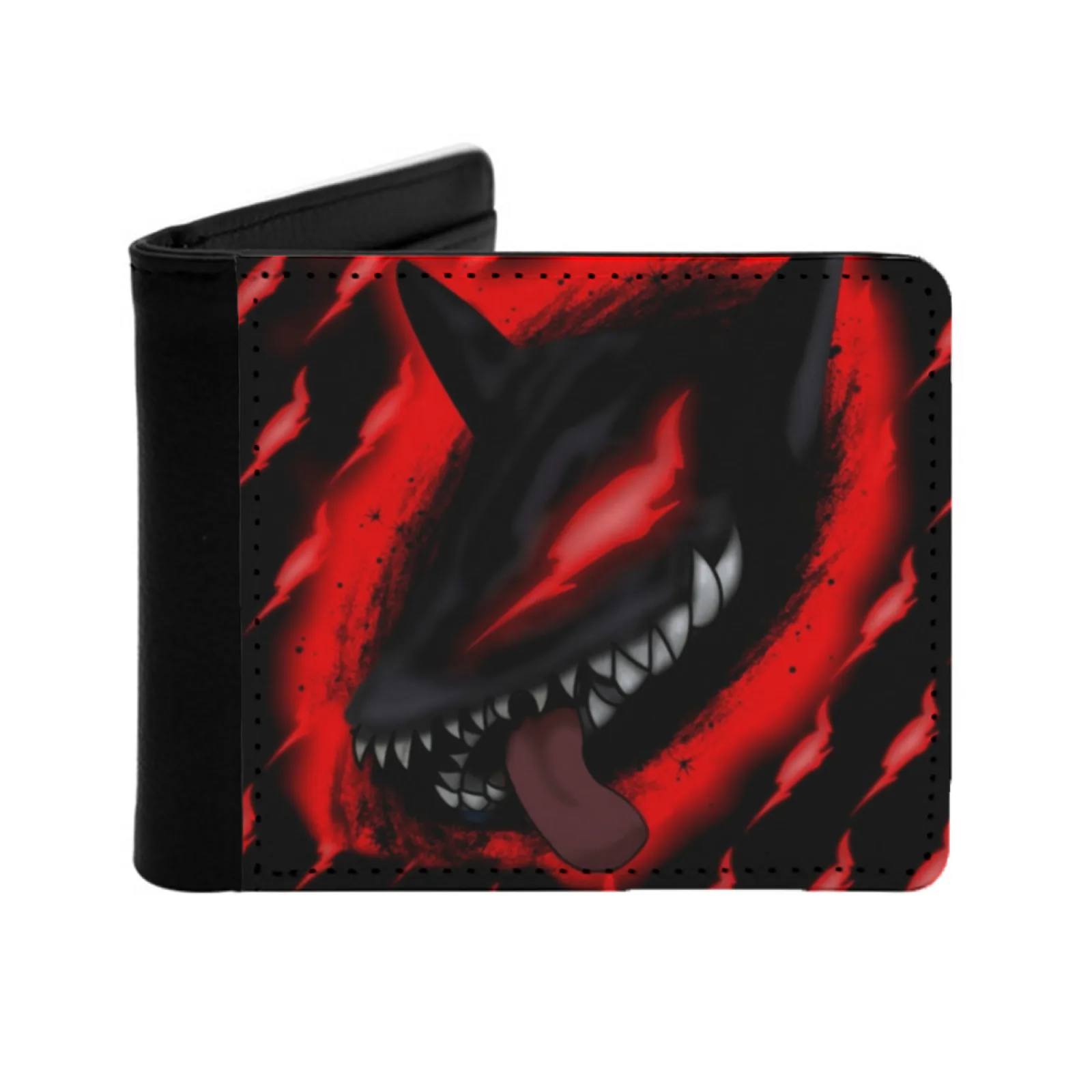 Beast Of Darkness Short Men's Wallet Multifunction Purse Male Pu Leather Wallet Manga Manga Anime Anime Anime Personalized