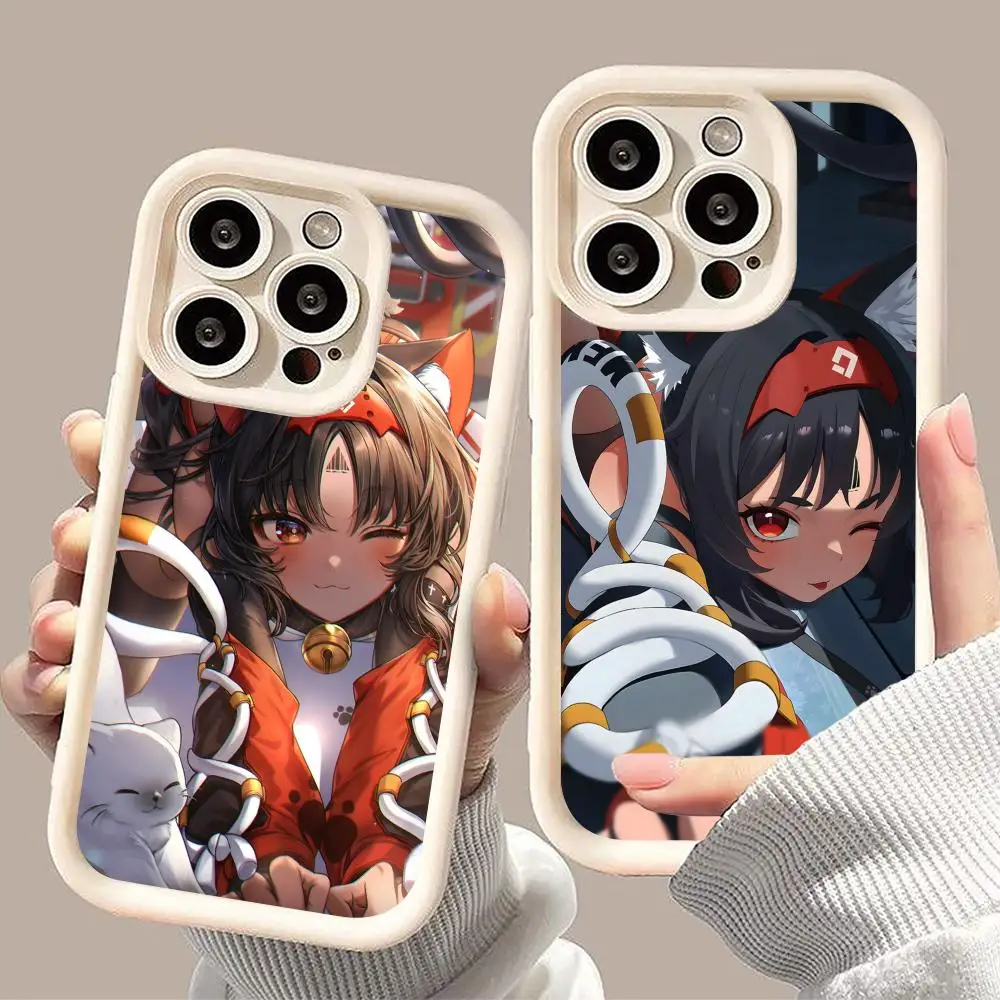 

ZZZ Nekomiya Phone Case for iPhone 17 16 15 14 13 12 11 Air Pro Max Plus White Soft TPU Shockproof Cover