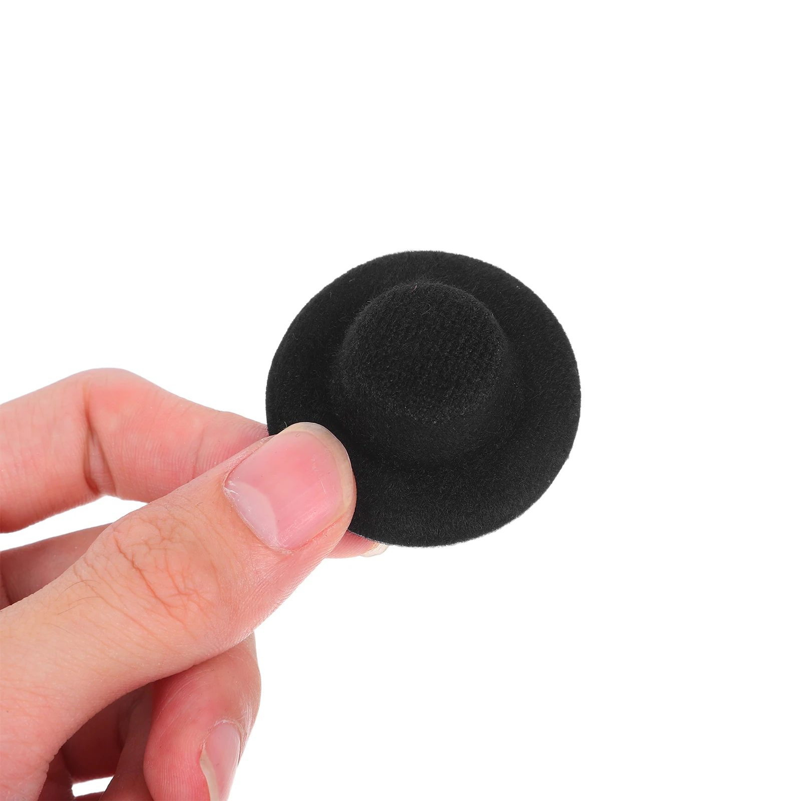 

20 шт. шляпа крошечный топ черный формальный миниатюрный декоративный мягкий поделки ручной работы для детей аксессуары мини-шляпы