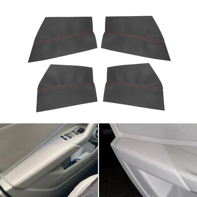 

For VW Jetta 2019 Microfiber Leather Car-styling Interior Door Armrest Panel Cover Protective Trim