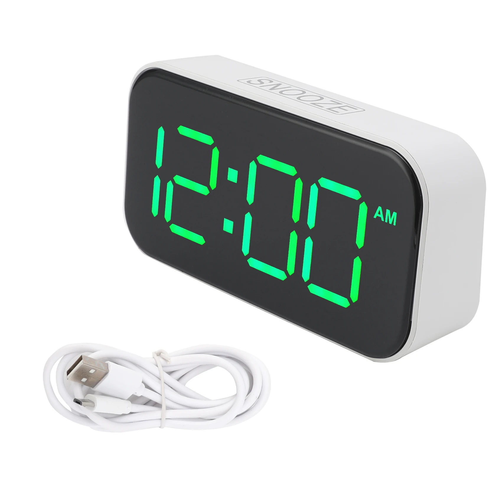 LED Digital Alarm Clock for Bedroom Dual Alarm Clocks for heavy sleepers adults Kids with  Duel USB Port for Charging
