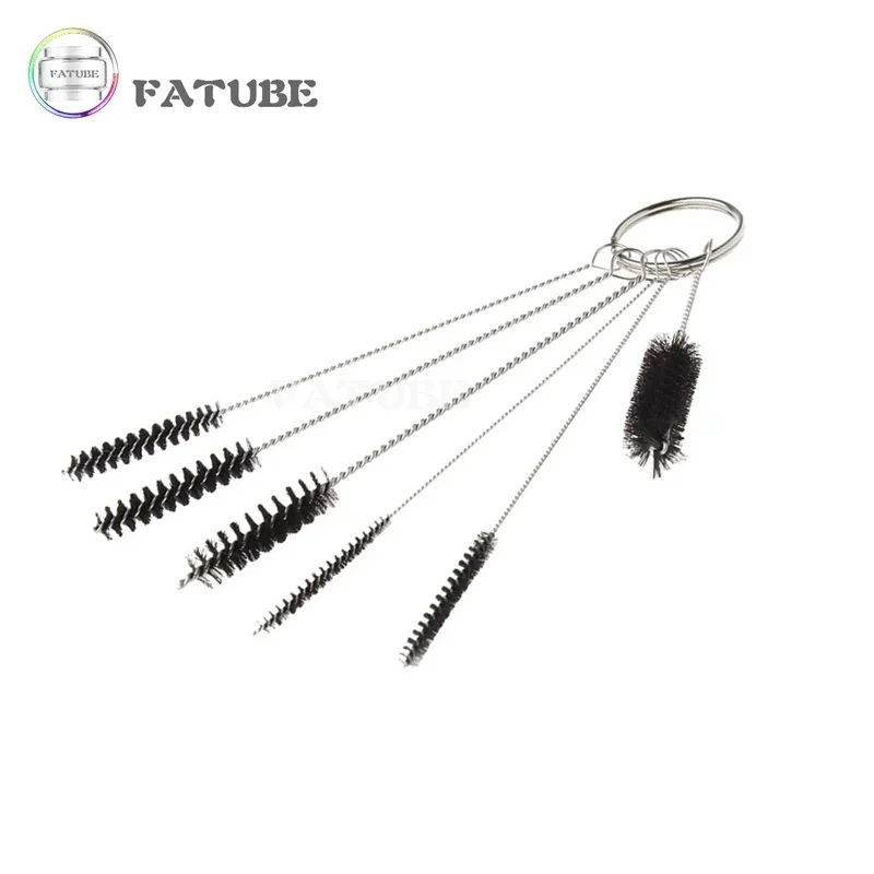 

FATUBE Stainless Steel + Nylon Mini Cleaning Brush Kit For Drip Tip Galss Tube 6pcs/PACK