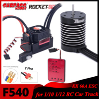 Surpass Hobby Rocket F540 3930KV 4370KV Waterproof Brushless Motor 60A ESC Program Card for RC Car Truck 1/10 1/12 Wltoys 12428