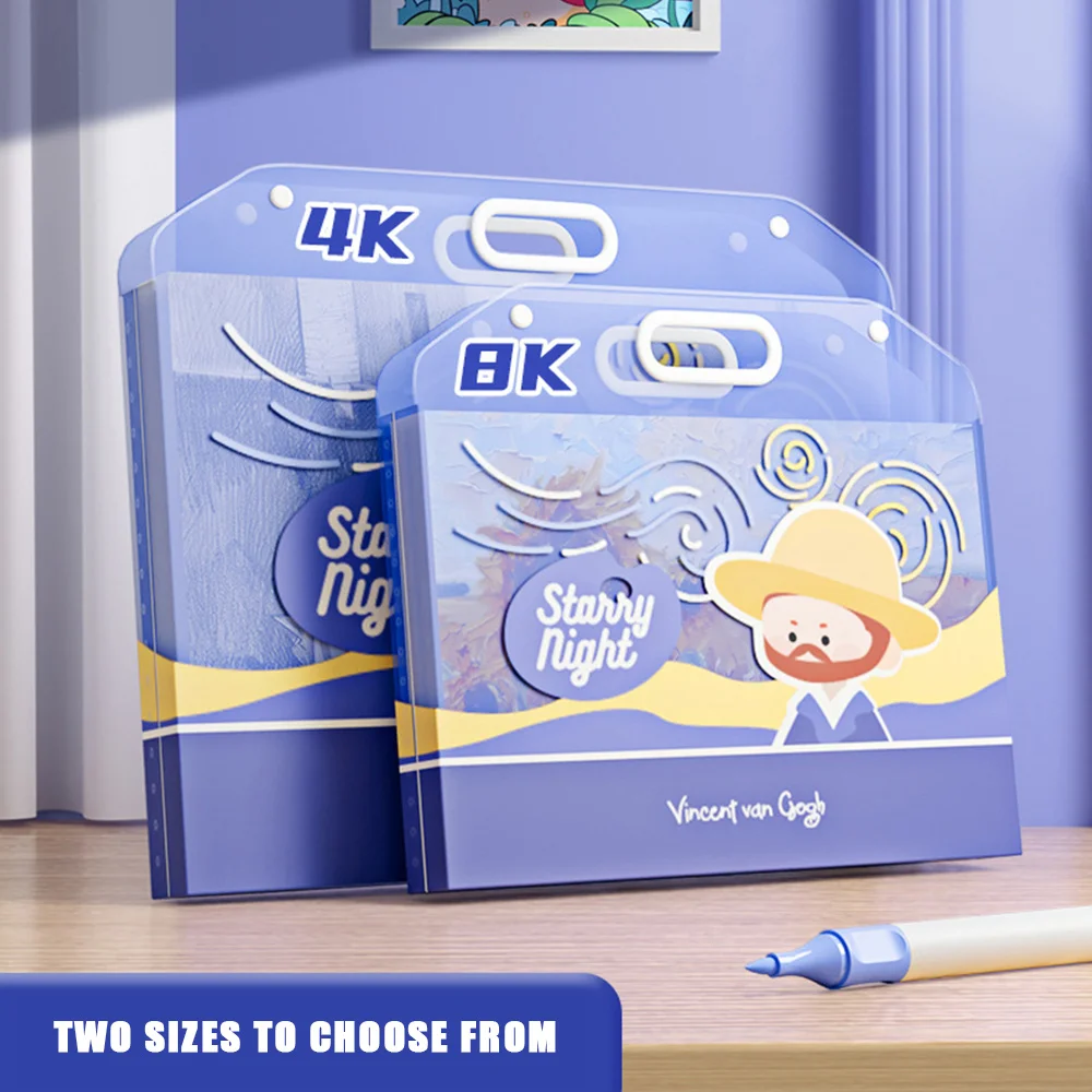 New 4K Storage Clip 8k Portable Storage Bag Paintings PP Folder