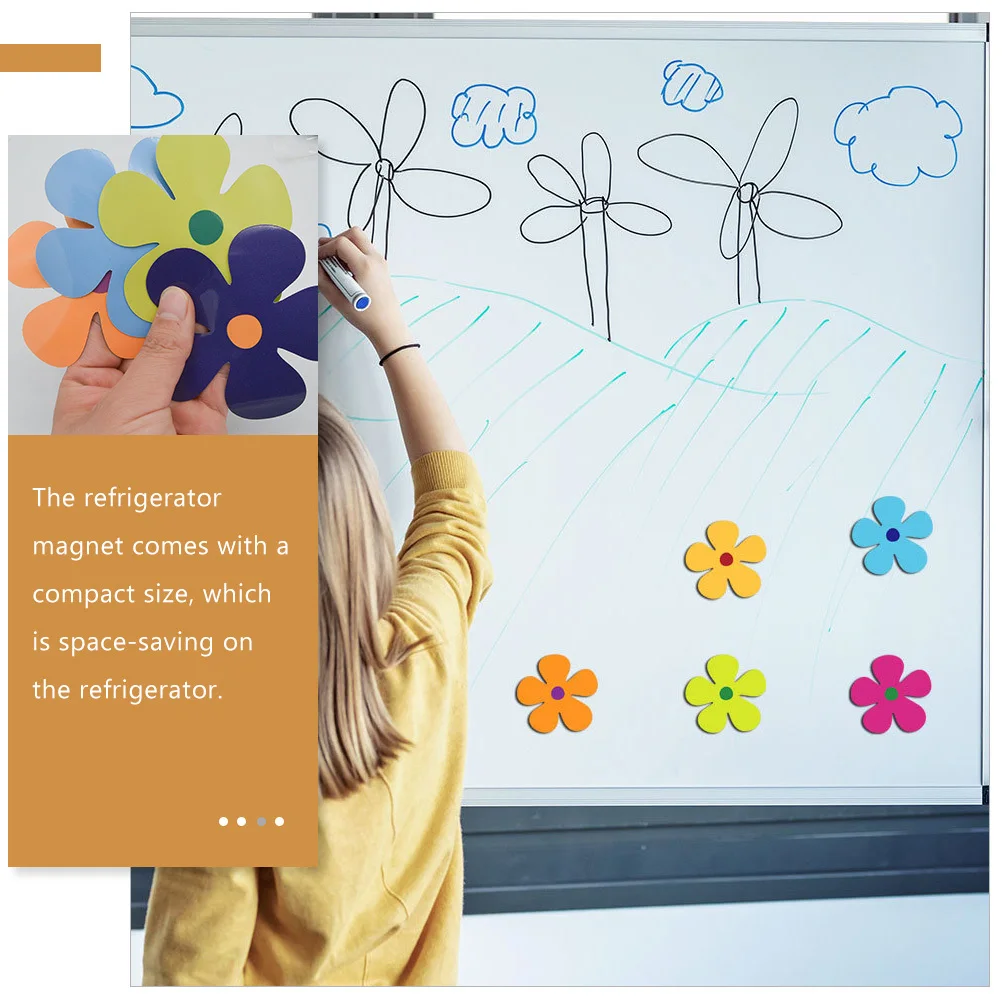 

24Pcs Magnetic Fridge Stickers Home Kitchen Decor Exquisite Flower Design Long Lasting Refrigerator Magnets Magnets Fridge