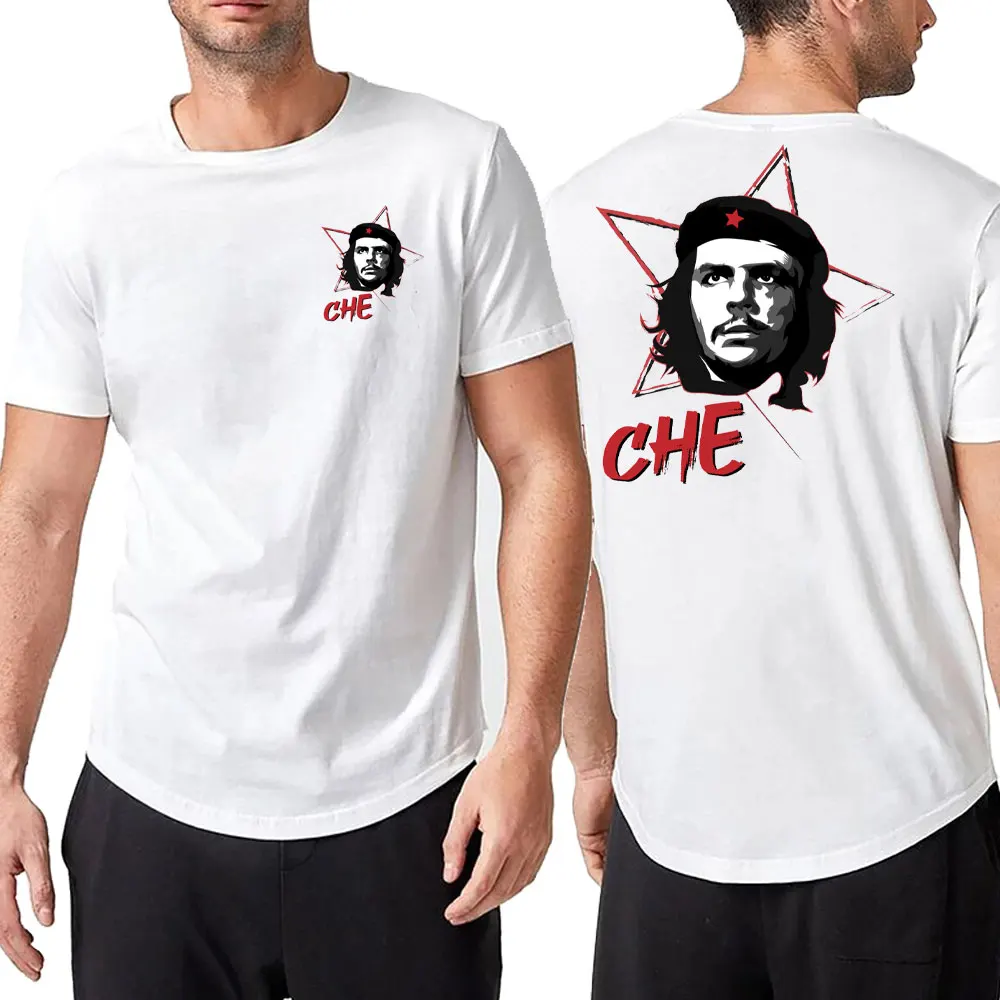 

New Che Guevara T-Shirt Silhouette Iconic Retro Shirts Political Revolution Cuba Cotton Tops Tees Summer Short Sleeve O-Neck Tee