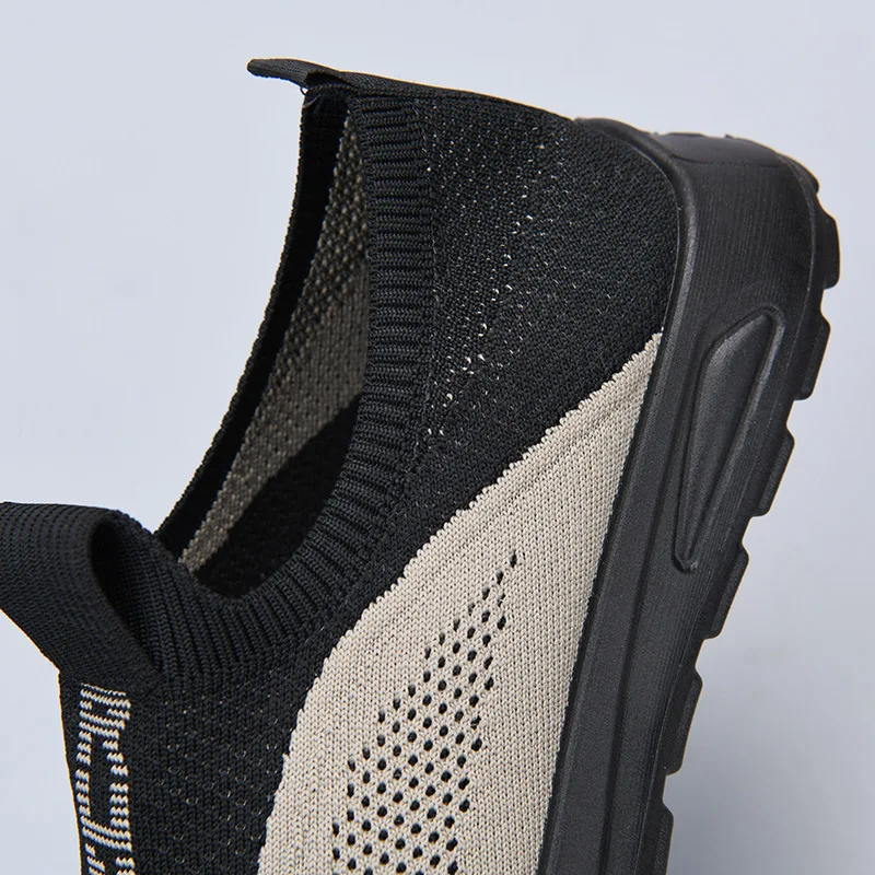 Herren Slip-On Sneaker aus gewebtem Material, atmungsaktives Mesh, rutschfest, leicht, für Outdoor-Aktivitäten und Freizeit, ideal zum Spazierengehen. – Detail 14