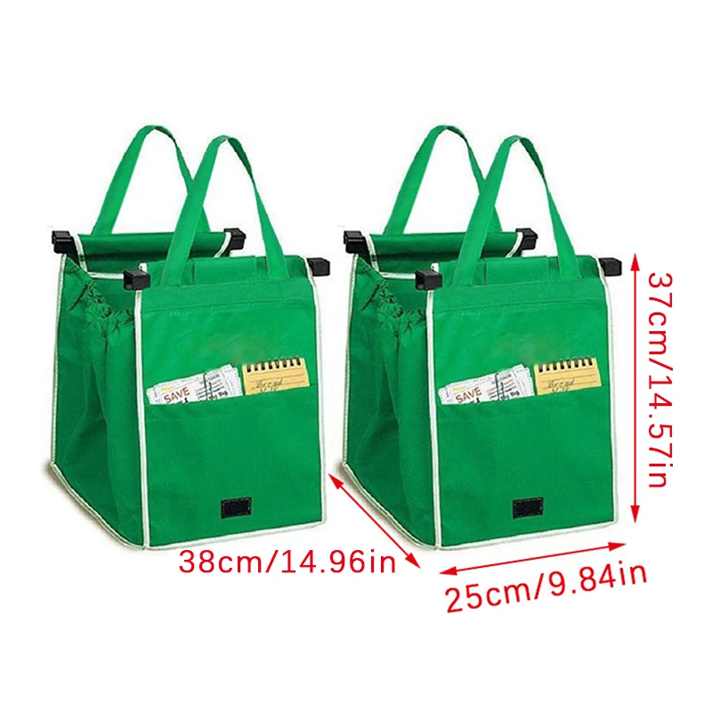 Supermarket Shopping Bag Eco Friendly Trolley Tote Thicken Cart Bags Large Capacity Handbags Foldable Reusable Women Cart Bag