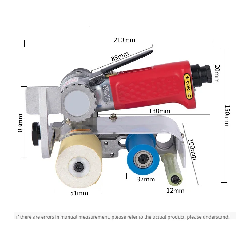 Pneumatische draadtrekmachine Pneumatische bandschuurmachine Polijstmachine Metaalroestverwijdering Polijstmachine met 10 stuks 60 x 260 mm schuurbanden