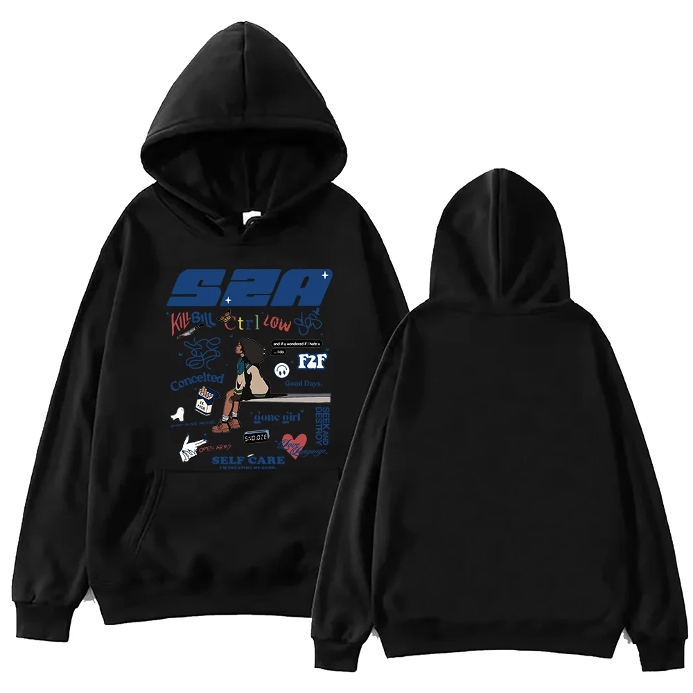 

SZA S.O.S Album Hoodie Harajuku Pullover Tops Sweatshirt Fans Gift