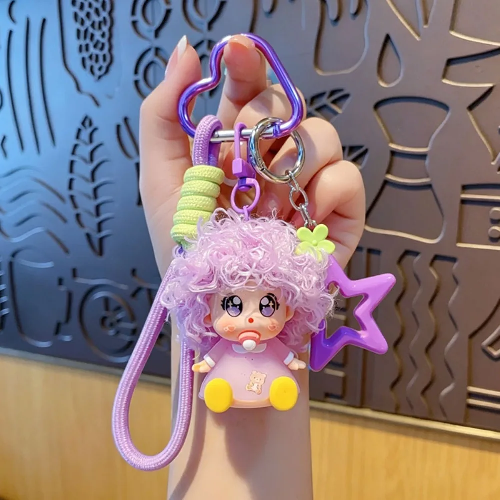 High-Quality PVC Sheep Keychain Stable Color Robust Metal Key Ring Bag Pendant Lightweight And Compact Delicate Decorative