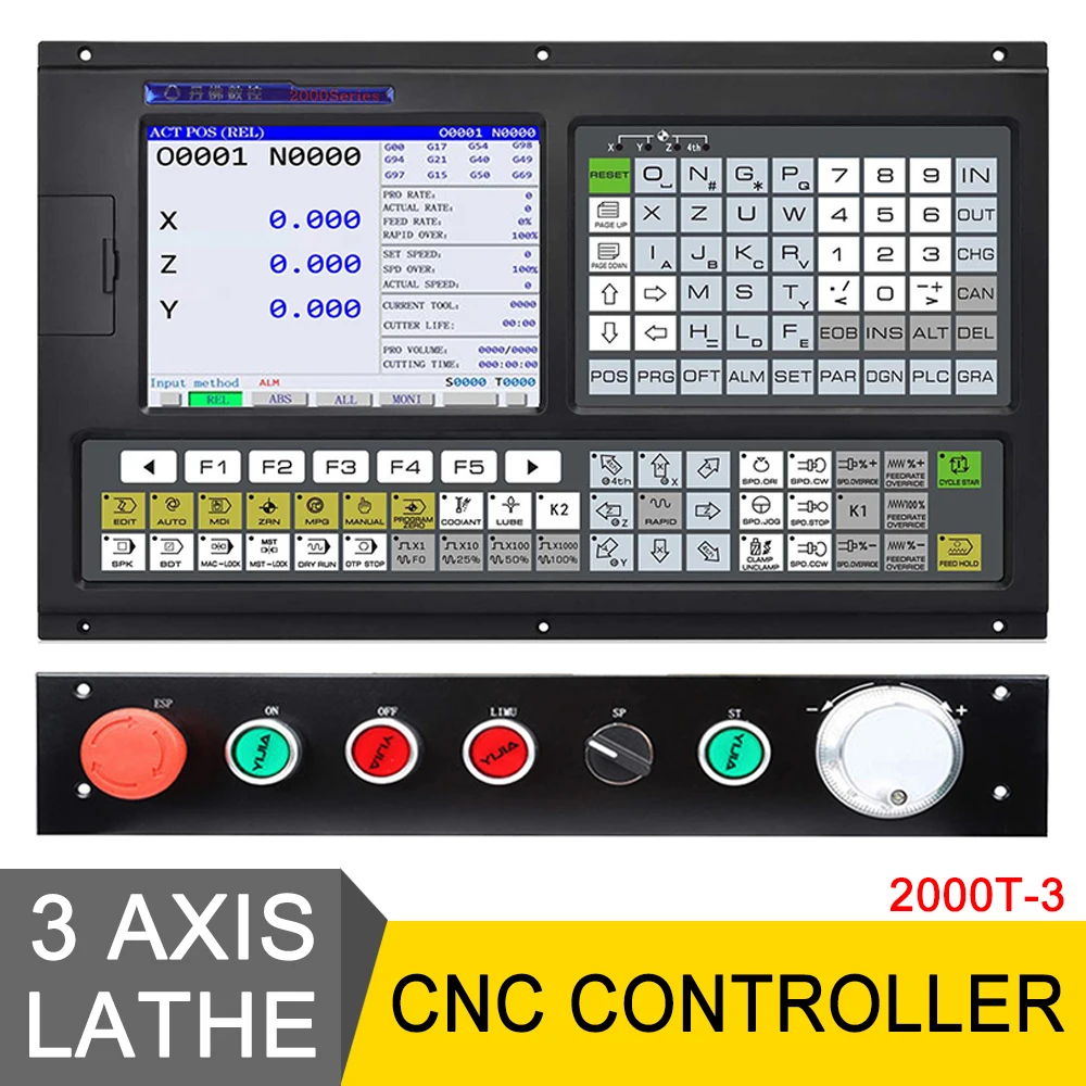 

hmi plc 3 Axis CNC Lathe Controller Cnc Machining Center Supports PLC Is Similar to GSK CNC Controllers