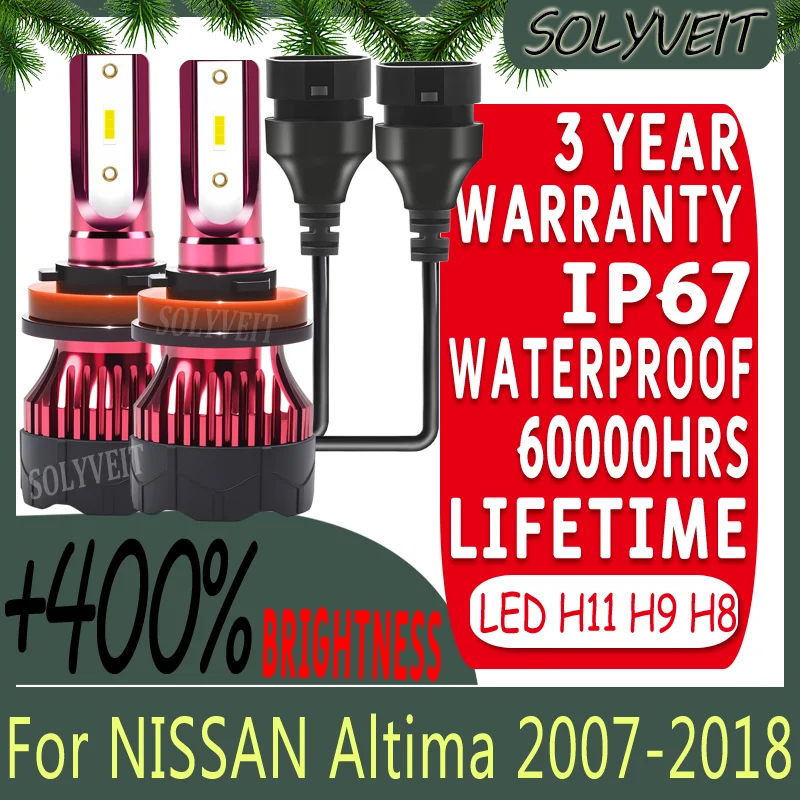 

60000 Hour Lifespan H11 H9 Stable Installation LED High/Low/Fog Light For NISSAN Altima 2007 2008 2009 2010 2011 2012 2013-2018