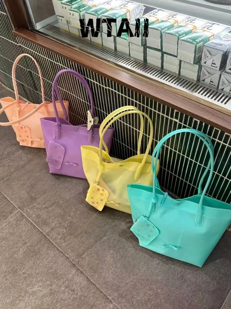 Summer Super Hot Jelly Bag For Women 2026 New Large Capacity Vegetable Basket Handbag Single Shoulder Underarm Tote Bag