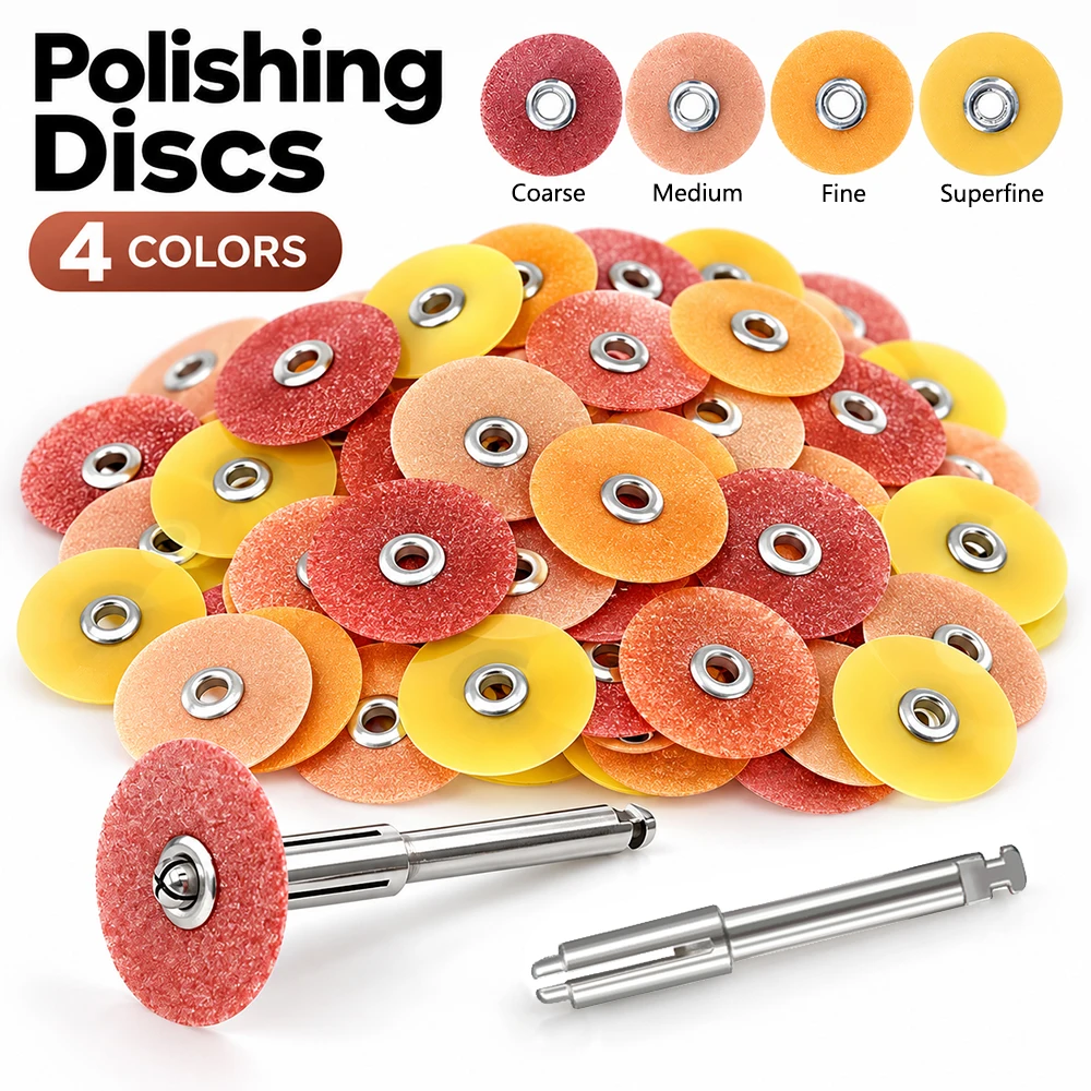 51Pcs Laboratory Diamond Polishing Discs Set RA 2.35mm Mandrel 4-Stage Grit Color-Coded Precision Abrasive Refinement System