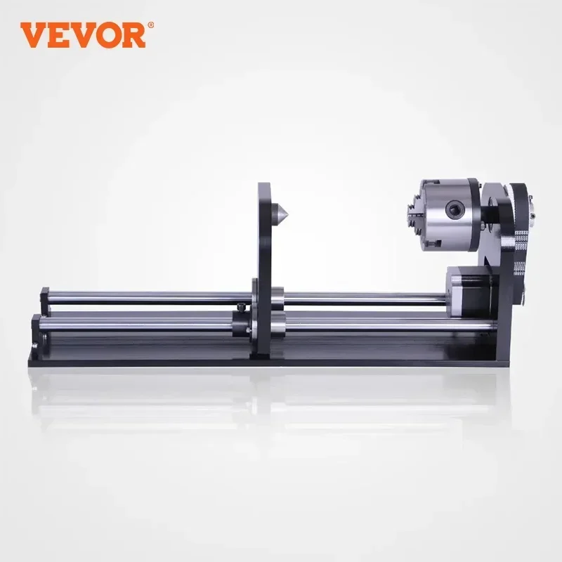 VEVOR CNC Router Rotary Axis 80mm 3-Jaw Spiral Chuck CNC Router Axis Measuring for CO2 Laser Engraving Cutting Machine