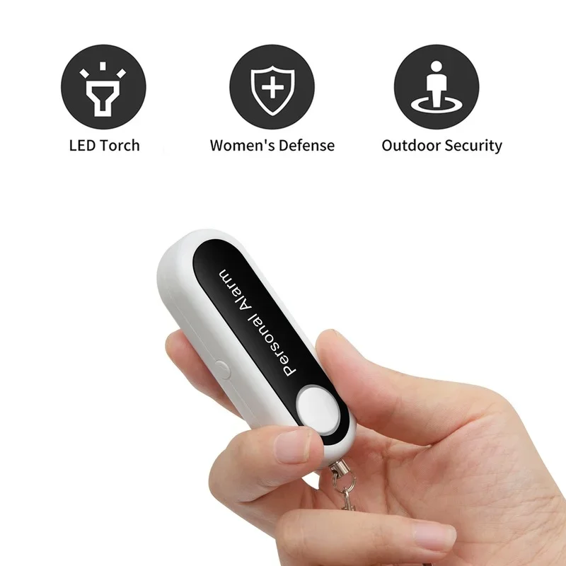 

Портативный брелок для личной охранной сигнализации 125 дБ со светодиодной подсветкой для женщин, мужчин и детей