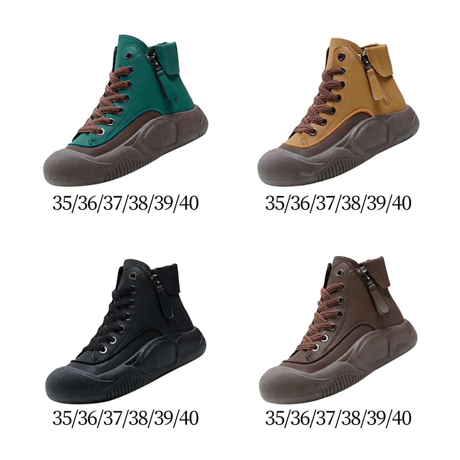 

Women's Sneakers Lace up Shoes Round Toe Wedge Platform Sneakers Heightened Trainers Boots for Running Outdoor Winter Work