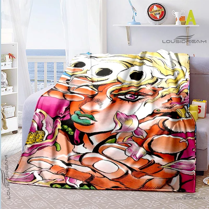 Anime JoJo's Bizarre Adventure Blanket Soft Fleece Throw Blankets Home Decor Bedroom Living Room SofaDigital Printed Traveling