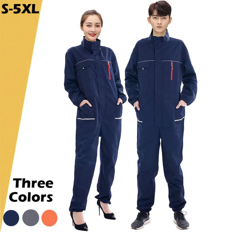 One-Piece Work Clothes Machine Repair Work Clothes Handling Paint Dust-Proof Wear-Resistant Work Clothes Unisex One-Piece Suit