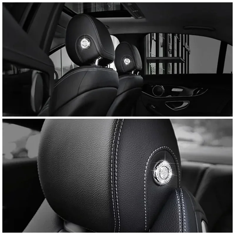For Mercedes Benz GLC 253 2015-2019 Head Pillow Adjust Switch Button Modify Artificial Crystal Diamond Decal Trim