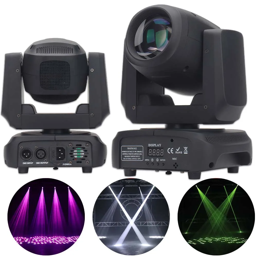 New 100W 8+6Colors LED 12  Spot Dmx512 11/13Ch Moving Head Stage Lights Focus 6+12 Facet Prism Effect Lightings DJ Equipment