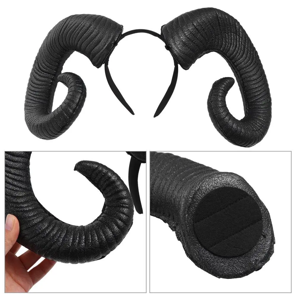 Grappige Pu Halloween Demon Hoorns Hoofdband Cosplay Hoofdband Stage Performance Props Duivel Ox Hoorn Haarband Hoofddeksels Hoofddeksel Meisje