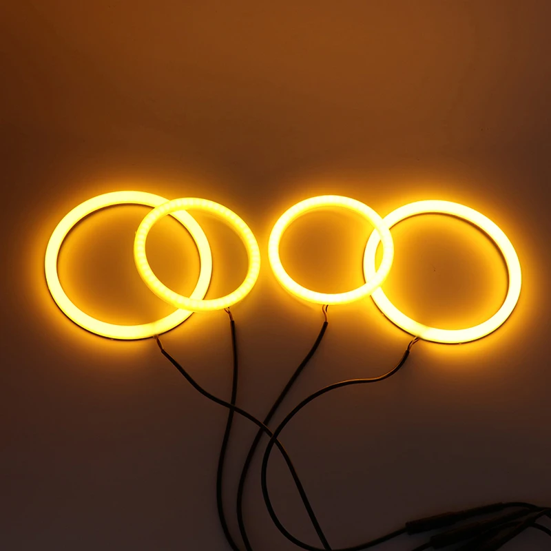 For Chevrolet AVEO Sonic T300 2011-2015 Car styling Milk White light SMD LED Angel Eyes  ring Kit Turn signal light