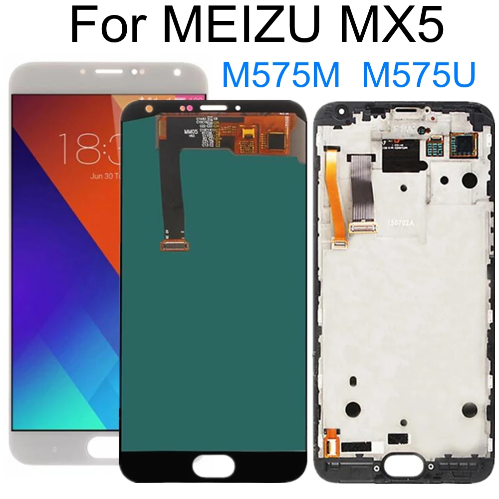 

For MEIZU MX5 MX 5 LCD Display+touch Screen Digitizer Assembly Replacement Accessories For phone N575U M575H M575M LCD