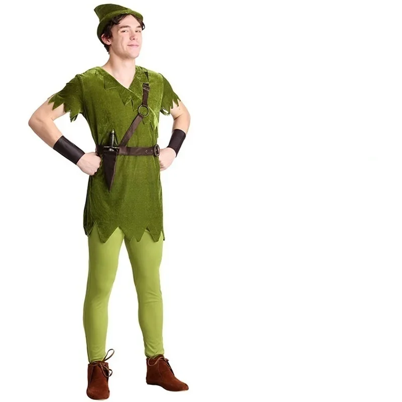 Peter Pan Cartoon Movie Costume, Halloween Party Cosplay, Crianças, Adulto, Homens, Meninas, Meninos