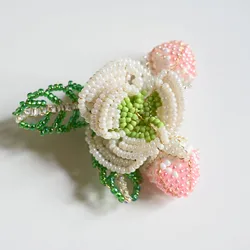 DIY 3D Flower beaded patches for clothing Sew on appliques decorative parches bordados para ropa Embroidery hairpin accessories