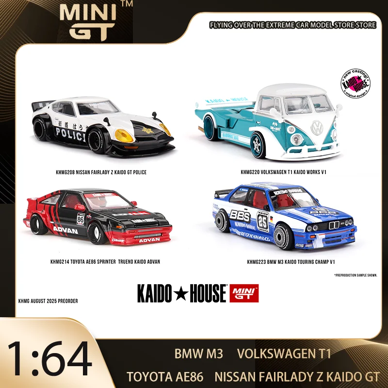 

Kaido House MINIGT 1:64 BMW M3 Kaido Touring Champ V1 Nissan Fairlady Z Kaido GT Полицейский сплав Премиум литая под давлением модель автомобиля игрушка