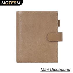 Moterm Discbound Series HP Mini Cover Full Grain Vegetable Tanned Leather Notebook Expansion Disc Bound Organizer Journal Agenda