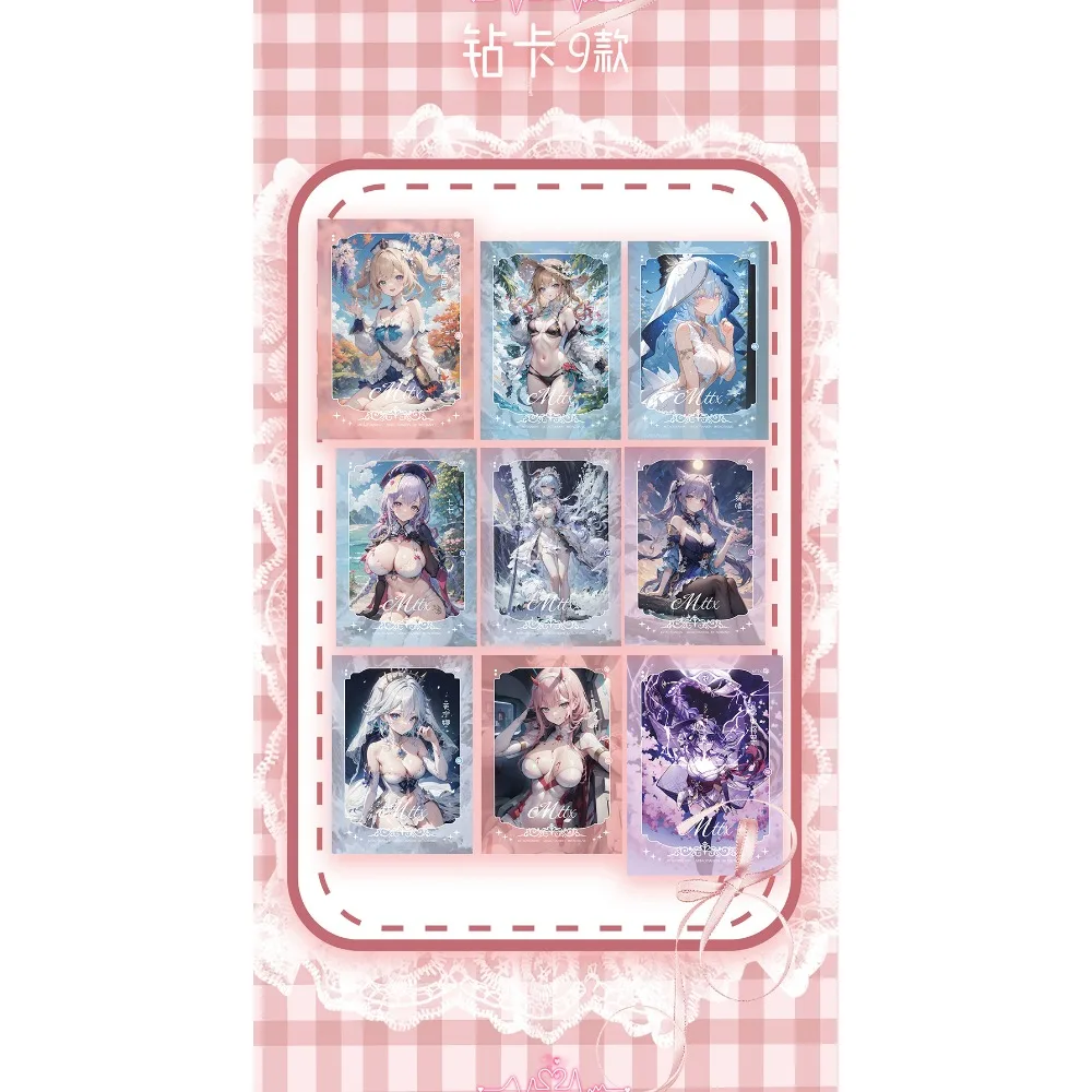 New Honey Peach Sweetheart Goddess Story Cards Anime Popular Girl Tcg Game Romantic Beauty Diamond Cards Kids Hobbies Gifts Toys